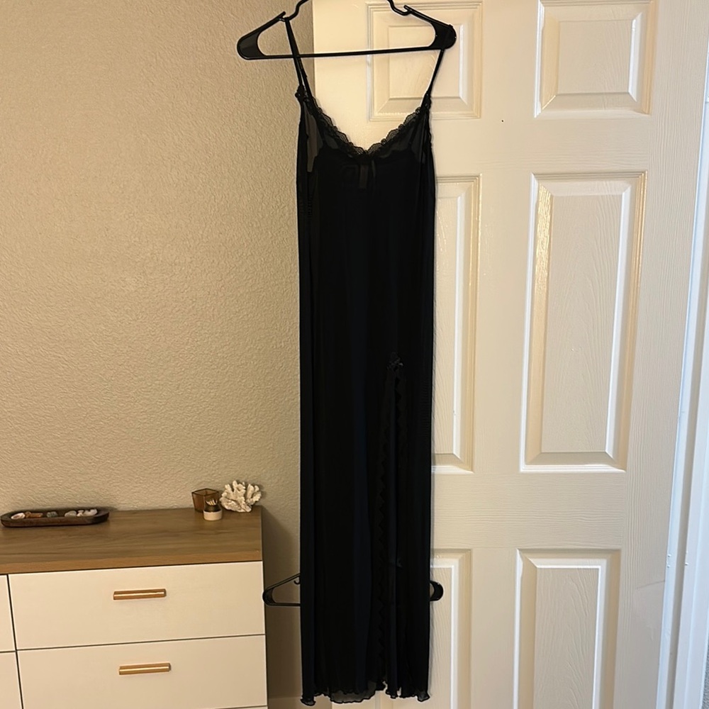 Black Lace/Sheer Maxi